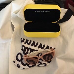 Marc Jacobs Blush Sunglasses with Yellow Case